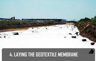 Nef Service SRL - Laying the geotextile membrane
